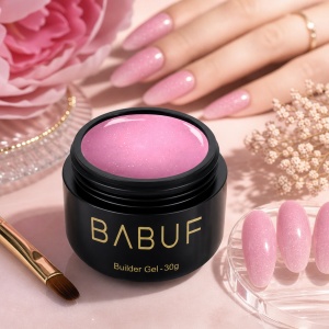 Gel de Constructie Reflectiv Autonivelant | Pink Glitter | GBG7 | 50g - Img 3