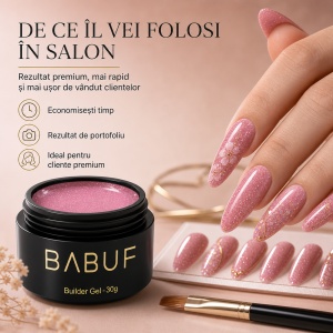 Gel de Constructie Reflectiv Autonivelant | Pink Sparkle | GBG8 | 30g - Img 7