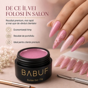 Gel de Constructie Reflectiv Autonivelant | Rose Shimmer | GBG15 | 15g - Img 7