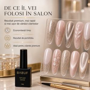 Top Coat Cat Eye | Sampanie Magnetica | TCE3 | 15ml - Img 7