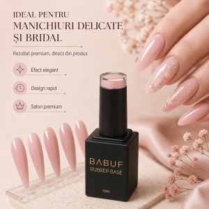 Baza Rubber | Nude Catifelat | RB34 | 15ml - Img 5