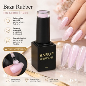 Baza Rubber | Roz Laptos | RB24 | 15ml - Img 3