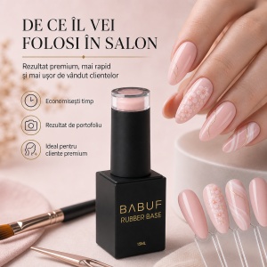 Baza Rubber | Roz Pudrat | RB7 | 15ml - Img 7