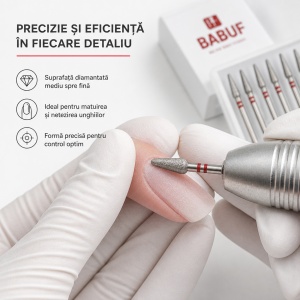 Capat Freza / Bit, Diamantat | Mediu spre Fin | Pară Alungită | BT5 | 4.2x12 mm - Img 5