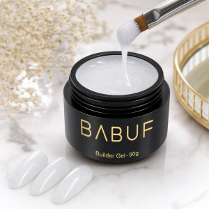 Gel de Constructie Autonivelant | Alb Laptos Glitter | BGG1 | 50g - Img 2