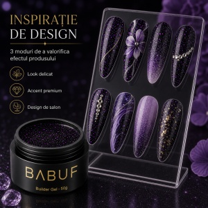 Gel de Constructie Autonivelant | Black Stardust | BGG8 | 50g - Img 6