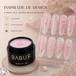 Gel de Constructie Autonivelant | Pearl Pink Shimmer | BGG7 | 15g - Img 6