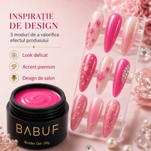 Gel de Constructie Camuflaj | Hot Pink Shimmer | CBG2 | 30g - Img 6