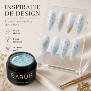 Gel de Constructie Flori Uscate | Milky Blue Petals | BGFU2 | 15g - Img 6