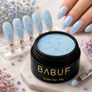 Gel de Constructie Flori Uscate | Milky Blue Petals | BGFU5 | 50g - Img 3