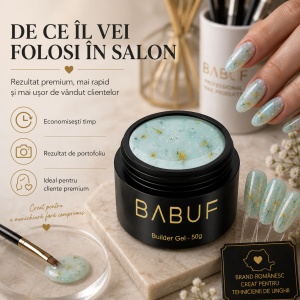 Gel de Constructie Flori Uscate | Milky Mint Petals | BGFU7 | 50g - Img 7
