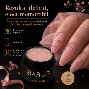 Gel de Constructie Flori Uscate | Milky Petals | BGFU1 | 30g - Img 3