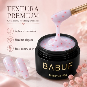 Gel de Constructie Inimioara | Milky Red Hearts | BGH1 | 15g - Img 4