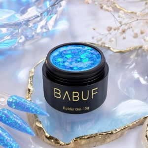 Gel de Constructie Reflectiv Autonivelant | Aqua Glitter | GBG3 | 15g - Img 2