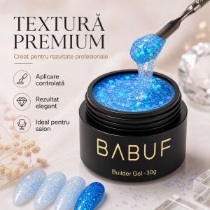 Gel de Constructie Reflectiv Autonivelant | Aqua Glitter | GBG3 | 30g - Img 4