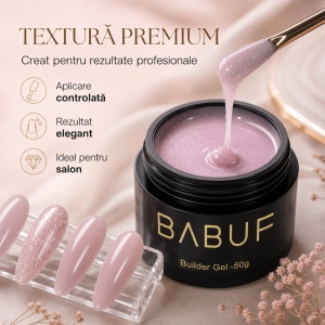 Gel de Constructie Reflectiv Autonivelant | Blush Shimmer | GBG6 | 50g - Img 4
