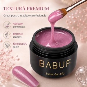 Gel de Constructie Reflectiv Autonivelant | Mauve Sparkle | GBG16 | 50g - Img 4