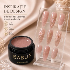 Gel de Constructie Reflectiv Autonivelant | Nude Sparkle | GBG11 | 30g - Img 6
