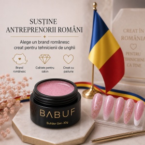 Gel de Constructie Reflectiv Autonivelant | Pink Glitter| GBG7 | 30g - Img 8