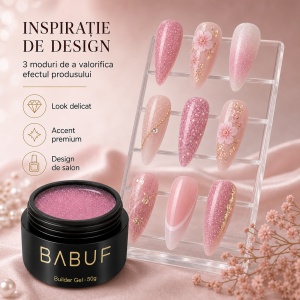 Gel de Constructie Reflectiv Autonivelant | Pink Sparkle | GBG8 | 50g - Img 6