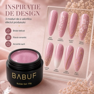 Gel de Constructie Reflectiv Autonivelant | Rose Shimmer | GBG15 | 30g - Img 6