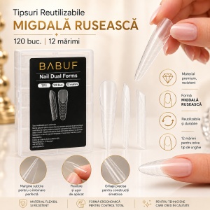 Tipsuri Reutilizabile | Migdala Ruseasca | 120 buc. | 12 marimi - Img 4