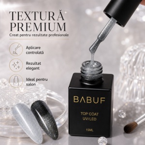 Top Coat Cat Eye | Argintiu Cromat | TCE6 | 15ml - Img 4