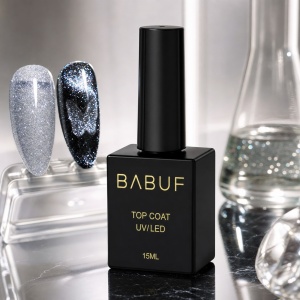 Top Coat Cat Eye | Argintiu Galactic | TCE5 | 15ml - Img 2