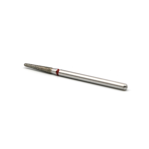 Bit diamant pentru cuticulă, con rotunjit, brâu roșu 850/023R