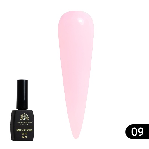 Gel de constructie unghii UV, Magic-Extension, 12 ml, Roz pal, 09 - TPO Free