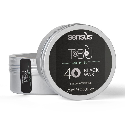 Guma Moale Modelatoare - Sensus Tabu Man Black Wax 75ml - Acopera Parul Alb