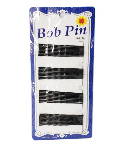 Set 36 Agrafe de par negre , ondulate cu capat rotund 60mm