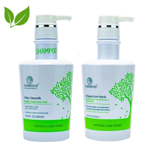 Set Cadou Xiaomoxuan S1M2 - Par Deteriorat Sampon Silky Smooth 300ml si Masca Colagen 550ml