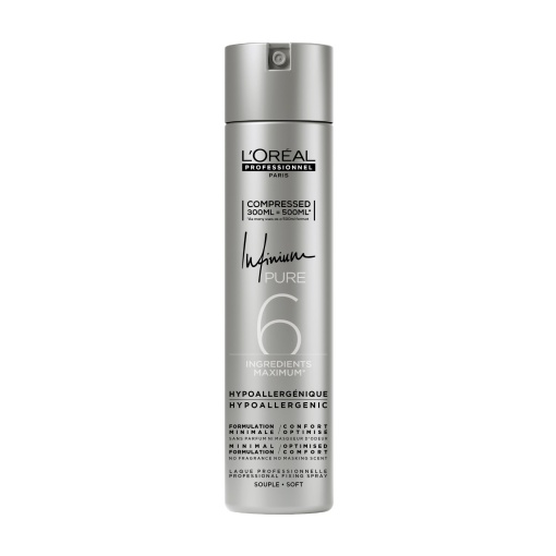 Fixativ Profesional L’Oréal Professionnel Infinium Pure Soft 300ml– Fixare Flexibilă și Strălucire Naturală
