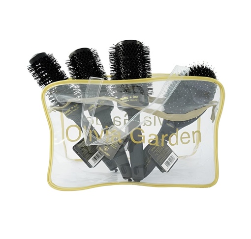 Olivia Garden Set de 4 Perii De Păr Expert Blowout Shine Black Label (25+35+45+55)