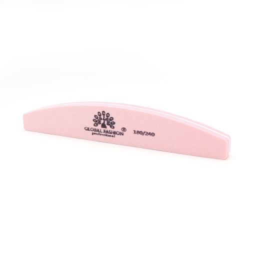 Pila buffer pentru unghii, granulatie 180/240, culoare roz