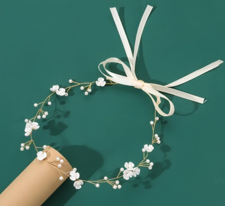 Coronita de Par Flexibil Gold Pearl & Flower - 8833372 - Img 3