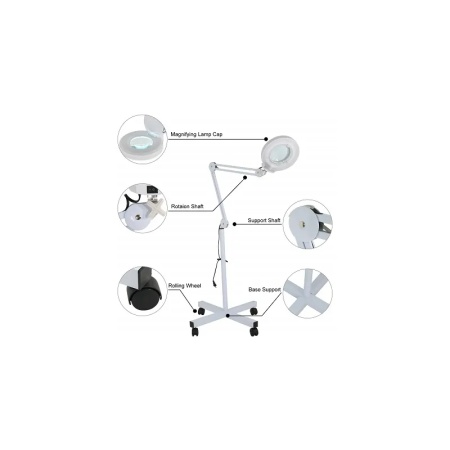 Lampa Cosmetica LED cu Lupa 5x Dioptrii, pt Machiaj sau Gene False - 22W - Img 4