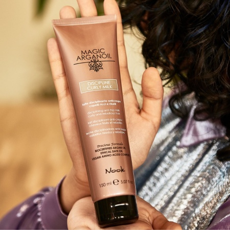 Lapte Anti-Frizz pentru Păr Rebel, cu Ulei de Argan, Nook Magic ArganOil Discipline - Img 3