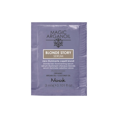 Ser Iluminator cu Ulei de Argan și Cocos, Ideal pentru Părul Blond, Nook Magic ArganOil Blonde Story 100ml - Img 3