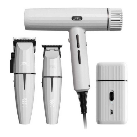 Set Combo JRL Masina de Tuns 2020C Onyx, Masina de Contur 2020T, Shaver Onyx SF Pro, Uscator Forte Pro Ghost Collection Kit