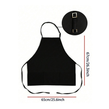 Sort Frizerie/ Coafor cu Buzunare, Black - 51459910 - Img 3
