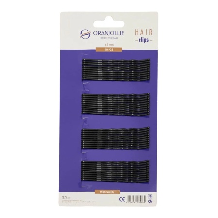 Agrafe negre set 40buc Oranjollie