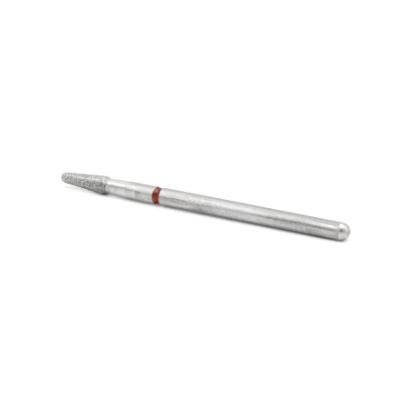 Capat de Freza de Diamant pentru Cuticule, Con Rotunjit, Rosu(Fin), Pauco - 855/025R - Img 3