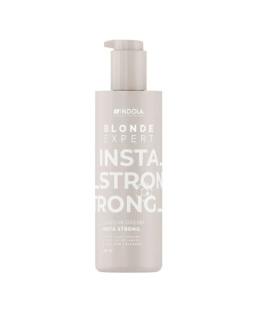 Indola Blonde Expert InstaStrong Leave-In Cream 145ml – Cremă fără clătire cu tehnologie Bond, protecție termică și întărire instantă pentru părul blond, sensibil sau tratat chimic
