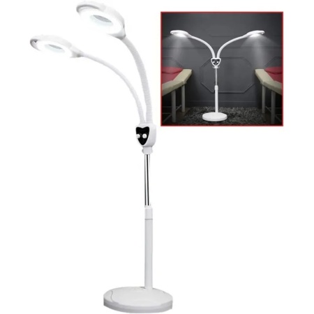 Lampa LED Salon - Dubla, 2 Dioptrii de Marire x8, Reglaje individuale pe Intensitate - Img 3