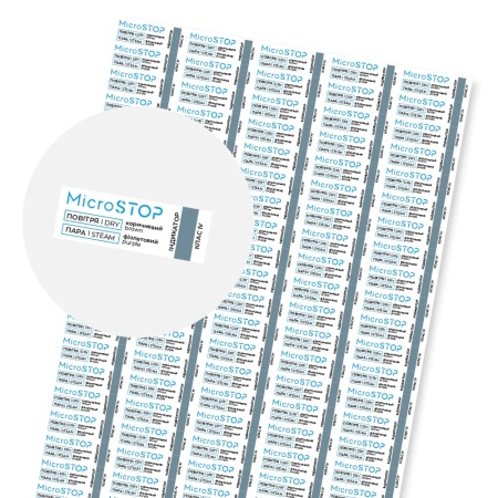 Martori Indicatori cu doi factori pentru controlul sterilizării aer/abur Microstop 100 buc