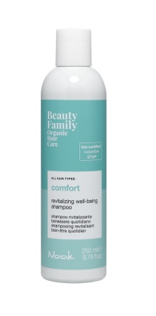Șampon Organic Revitalizant Și Hidratant Pentru Toate Tipurile De Păr Nook Beauty Family Comfort Revitalizing Well-being Shampoo 250ml - Img 1