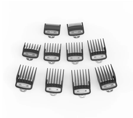 Set 10 Gratare / Inaltatoare si organizator Wahl Premium originale pentru masini de tuns 1.5-25mm - Img 4