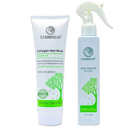 Set Cadou Xiaomoxuan M2T1 – Masca Colagen + Spray Termoprotector Regenerare si Stralucire